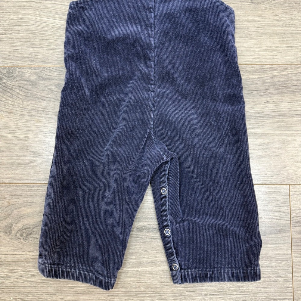 Vtg 90s Ella Worthington Blue Corduroy Overalls STOP Sign Patch Size 12-18M - Picture 7 of 7
